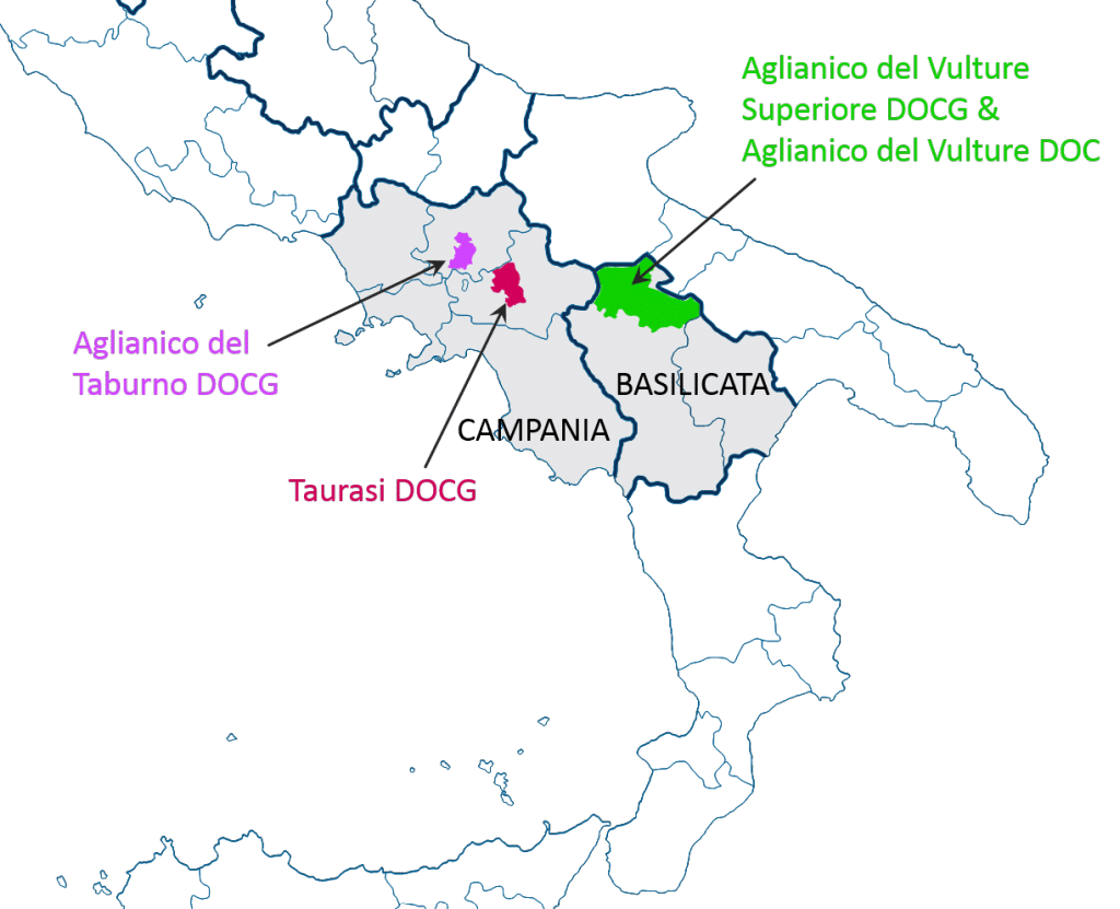 Aglianico-based DOPs